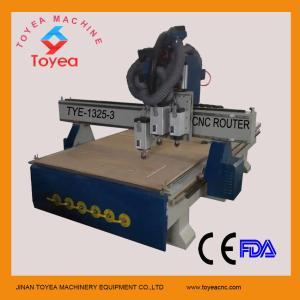 Three operations cnc wood router machine three spindles  TYE-1325-3S