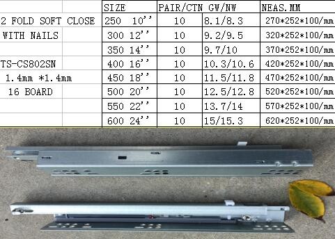 Wardrobe Furniture Drawer Runners , Kitchen Cabinet Drawer Runners Galvanized