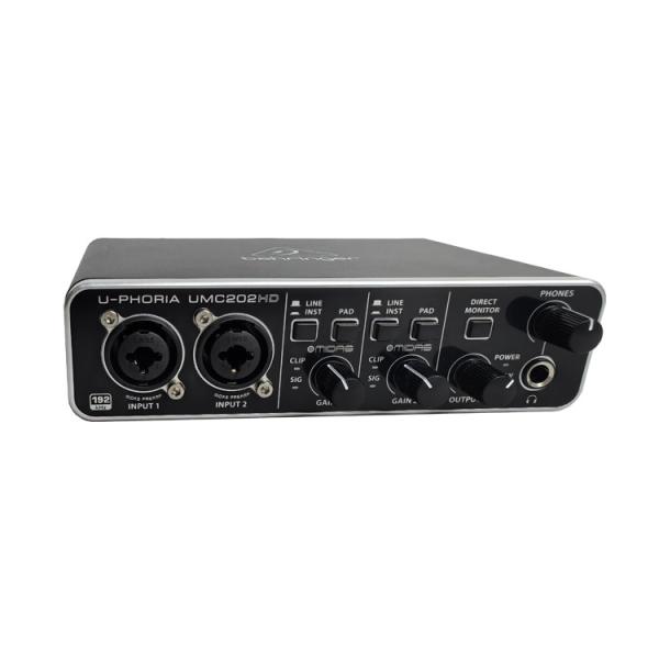 Quality UMC202HD Professional Live Streaming High End USB External Sound Audio Card Computer Recording Guitar for sale