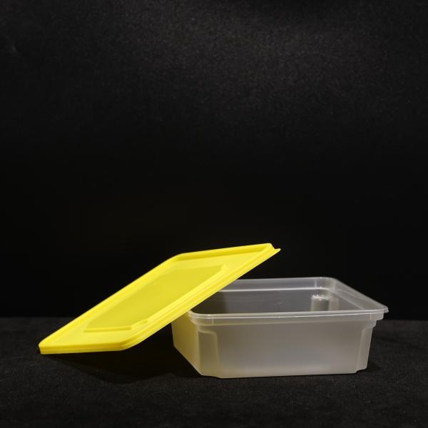 Quality 620ml Square PP Lunch Box With Snap On Lid For Hot And Cold Food for sale