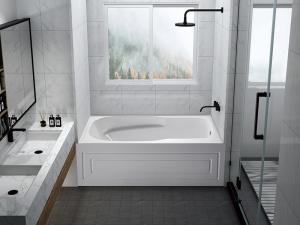 China PMMA Acrylic Skirt Bathtub White Without Drainer CUPC MG-DT1582 on sale