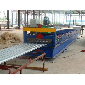 Buy cheap Building Material Corrugated Sheet Roll Forming Machine 13 - 16 Stations Roller product