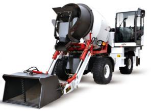 China Self Loading Mobile Concrete Mixer Cement Mixer with Wheel 3m3 on sale