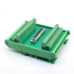 SCSI 68 Pin Connector DIN Rail Mounting Terminal Blocks Adapter with 1 meter