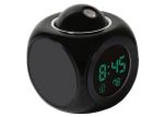 7.5*7.5cm Multifunction Vibe LCD Talking Projection Alarm Clock Time & Temp