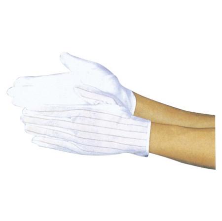 Quality Lint Free ESD Non Slip Gloves Covered With Plastic Spots For Industrial Worker for sale