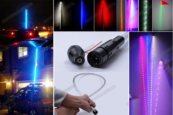 Quality Color Changing / Dancing ATV LED Light Whips / Flag Pole Lights 5050 SMD for sale