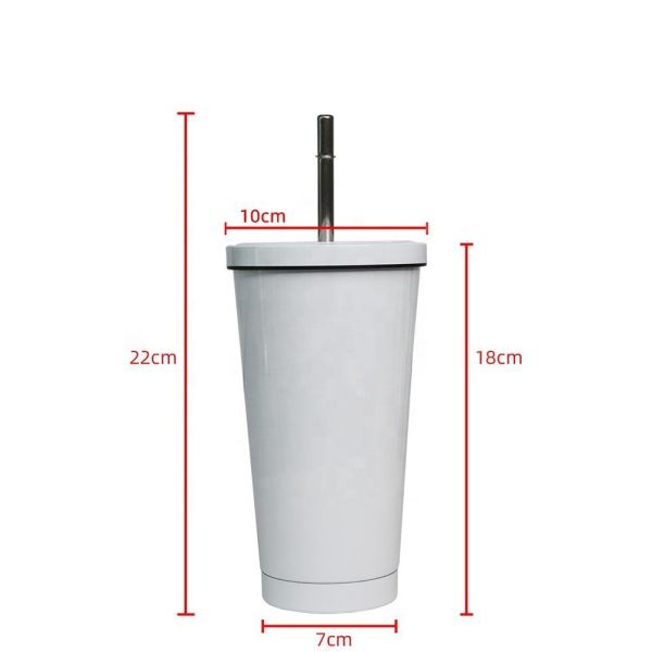 500ml And 750ml Sublimation Double Wall Coffee Mug Stainless Steel Sublimation Tumblers With Lid And Straw Sublimation Blanks Tumbler