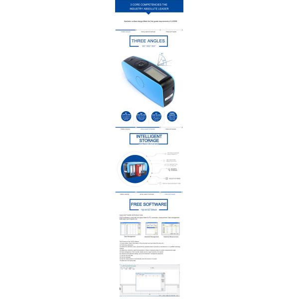 YG268 Tri Angle Digital Gloss Meter Marble Metal Architectural Ceramic Test Machine