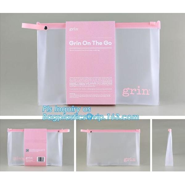 Plastic Packaging Selected By Girls For Cosmetics Zipper Bag With Slider, Zip lockk bags zipper cosmetic bags toothbrush b
