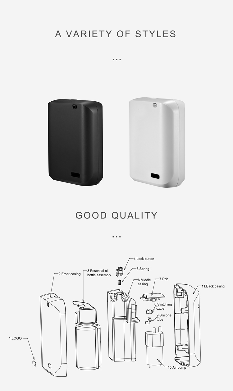 HOMEFISH 150ml Scent Diffuser Machine No Water Aroma Diffuser DC5V