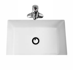 Buy cheap Rectangle WC Under Counter Basin White Ceramics Glazed With overflow product