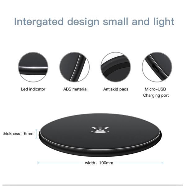 Round 10W Wireless Charging Pad For Iphone For IPhone 12 Pro Max