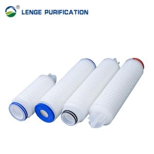 China 5 Inch DEPTFE Membrane Pleated Cellulose Filter Cartridge For Pharmaceutical Industry on sale