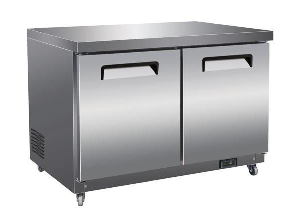 Quality Easy Moving Double Door Undercounter Freezer Ventilated Cooling System for sale