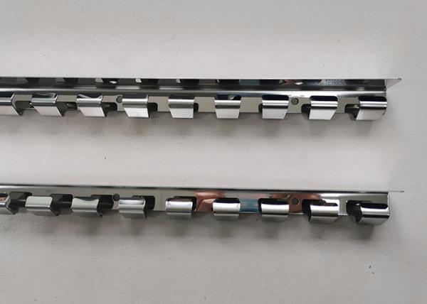 Quality Steel 984mm Stainless Stamping Parts Hangers Rail For Pvc Softs Strip Curtain for sale