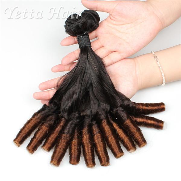 Quality Ombre Spiral Curl Funmi Virgin Hair No Mixture No Any Bad Smell for sale