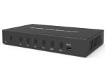 Black HDCP 1.4 4K 4×1 Quad HDMI Multiviewer with 4 x HDMI input and 1 x HDMI