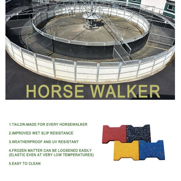 Farm Colorful Horse Walker Matting Rubber I Beam Tiles Dog Bone Mats