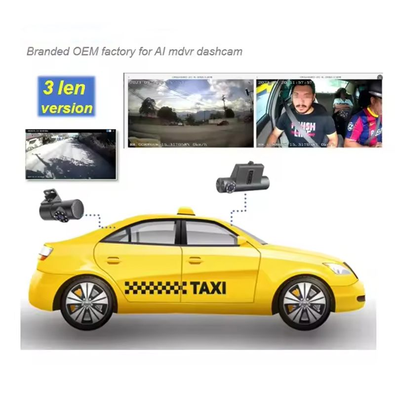 Mini Dual/Triple Dash Cam with DMS+ADAS 1080P Smart Driving Recorder with G-Sensor