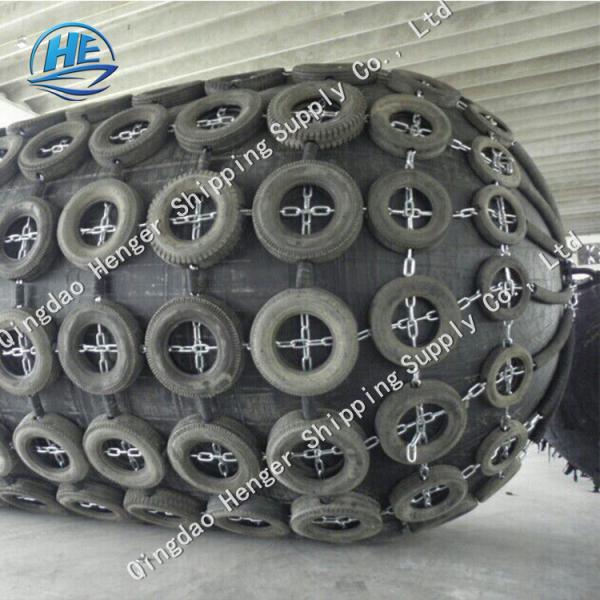 Quality 4.5*9m ISO BV Certificated Floating Pneumatic Marine Fender With Black Tyre Sheath for sale