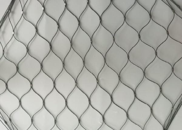 Quality 30x30mm Black Oxide Wire Rope Stainless Steel Safety Netting Customized for sale