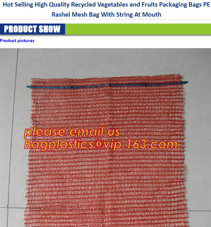 pp tubular fruit net sack, Customize all colors and sizes potato onion mesh raschel bag,Raschel knitting PE mesh vegetab