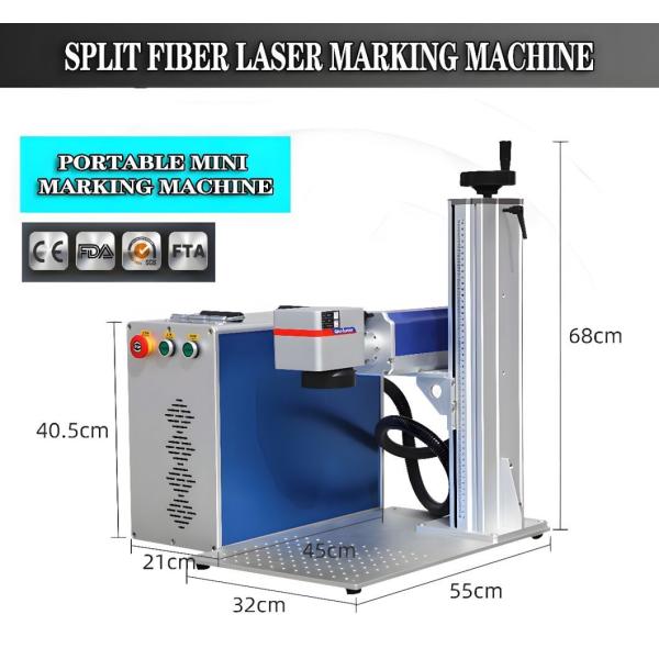 175mm*175mm Marking Area Full Cover Fiber Laser Marking Machine 50W for Efficiency
