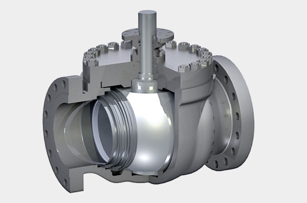 DN400 PN16 WCB Trunnion Mounted Ball Valve for throttling Flow