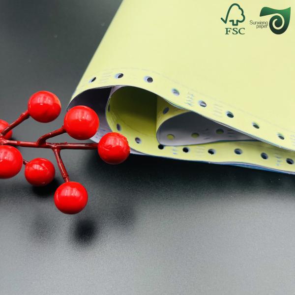 FSC 9.5" 5.5" Premium Carbonless Computer Paper White Colored Options