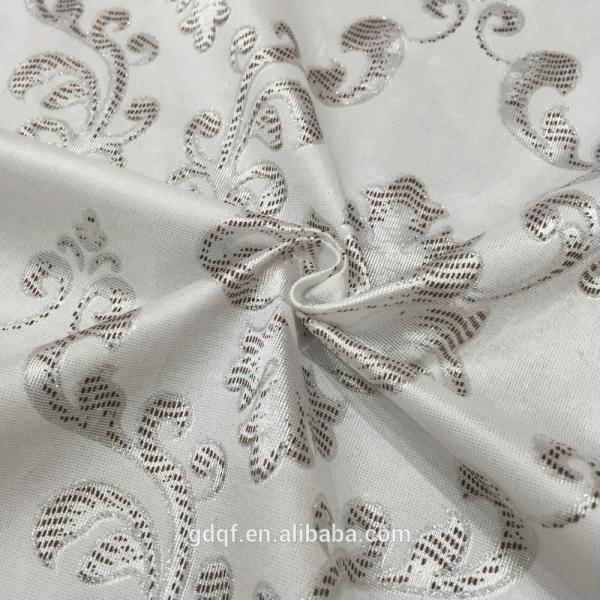 Quality SGS White Jacquard Fabric , Shrink Resistant Mattress Ticking Fabric for sale