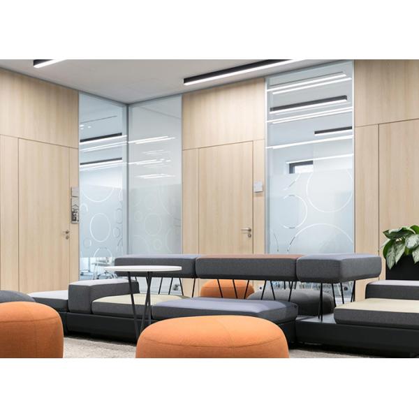 Black Frame Glass Partition Wall System Cutsomized Demountable Office Partitions
