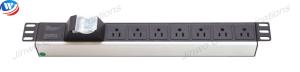 Overload Surge 7 Outlet PDU Power Distribution Unit Sliver Aluminum Shell