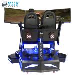 2 Players Three Screen Racing Simulator Adjustable Driving Game Steering Wheel