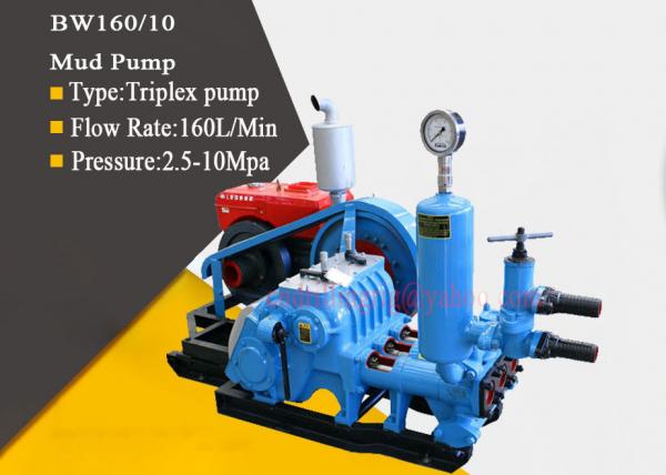 Quality Triplex Single Acting Mud Pump In Drilling Rig , Reciprocating Piston Pump for sale