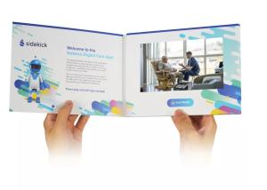 Video In Paper Print 7 Inch Lcd Advertising Player Video Display Brochure Book
