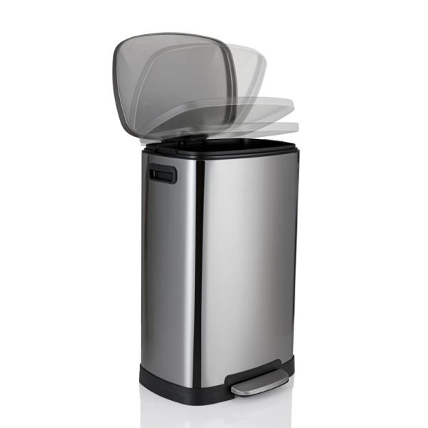 50L Stainless Steel Step Trash Can Free Logo Print