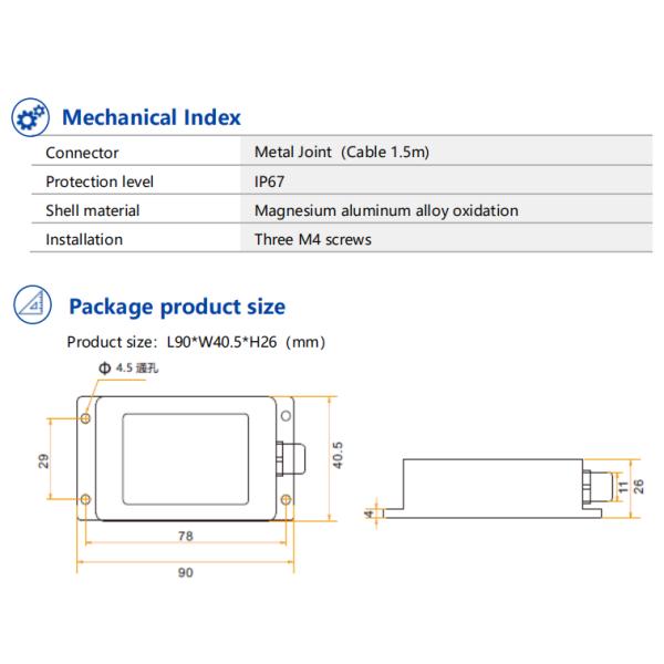BWM427 Cost-Effective Modbus Dual Axis Inclinometer Tiltmeter RS232/RS485/TTL Optional