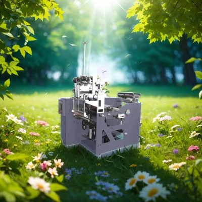 Non Stop No Glue Free Glue-less 4 Four Spindle 2 Shaft Label Turret Slitting Rewinding Machinery