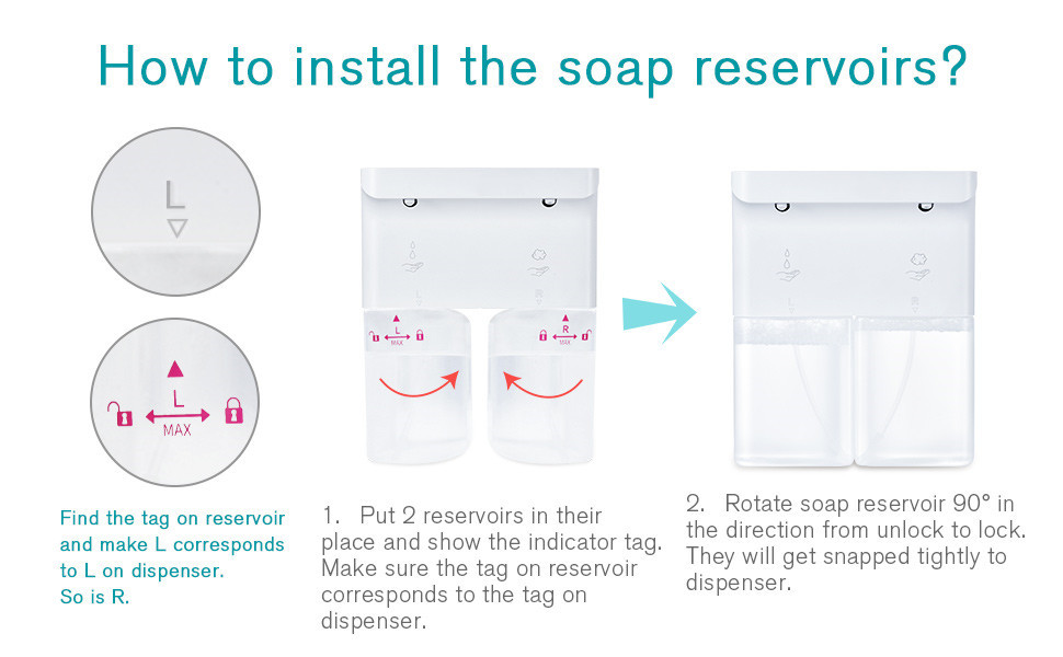 3.7W Wall Mounted Automatic Foam Soap Dispenser OEM Two Spouts Airport