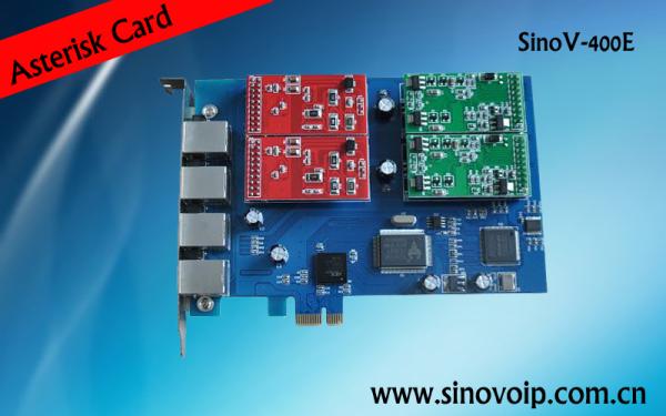 Quality 4 Port FXS/FXO analog Asterisk PCI-E card for sale