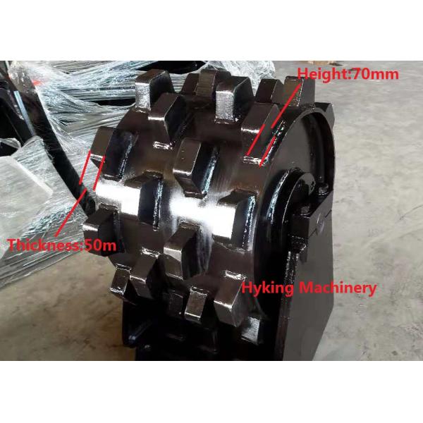 Customized Backhoe Compaction Wheel , Excavator Trench Compactor Easy Clean For CAT320