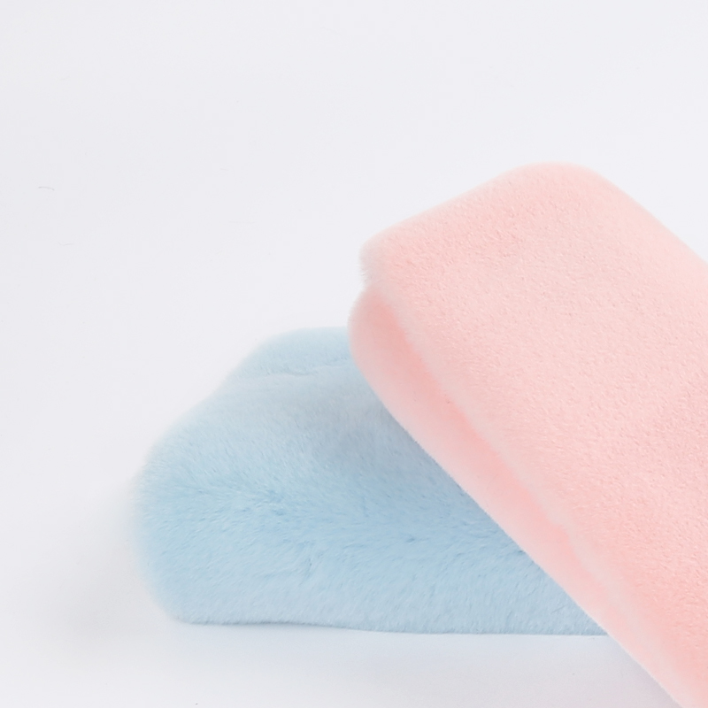 Plush Fabric with 10-20mm Pile and Very Soft Texture 100% Polyester Rabbit Fur Fabric