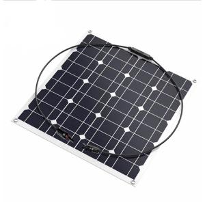 Small Powerful 12v 50w Solar Panel Semi Flexible Monocrystalline Solar Panel