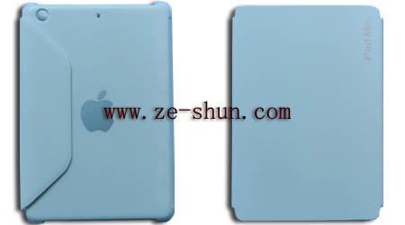 Quality Mobile phone PU Custom Cell Phone Covers For Ipad Mini Flip Type White / Blue for sale