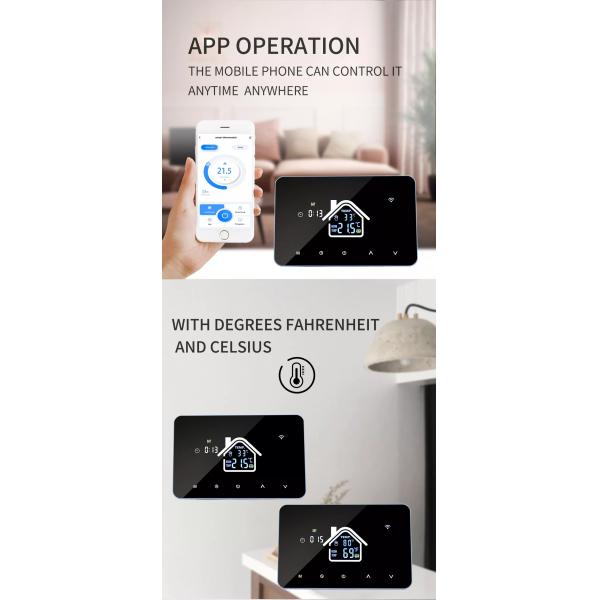 Google Alexa Wifi Smart Thermostat Touch Panel Wireless For Electric Floor Heating