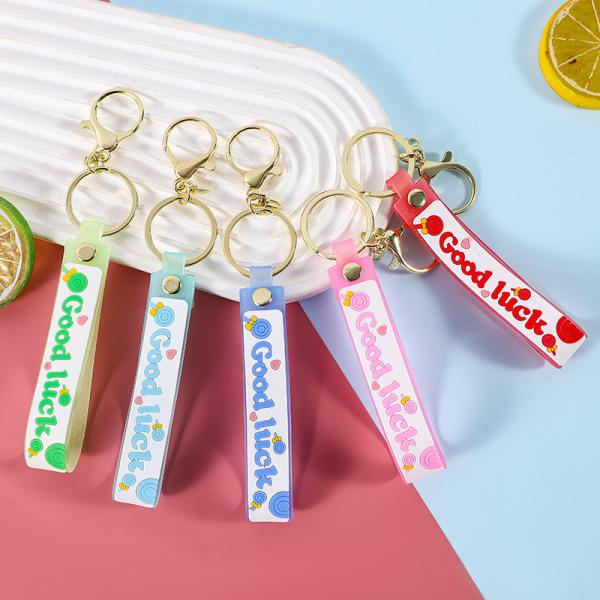 Soft And Bpa Free Silicone Keychain Pendants Wrist Keychain Bracelet Gifts for Girls