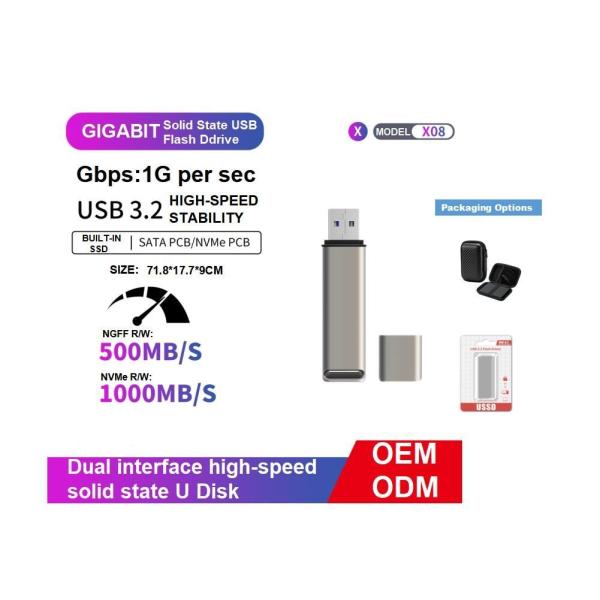 Wholesale Portable Type-C Solid State Disks Sk USB 3.2 Flash Drive Provides a Read Speed of up to 550MB/S and a Write Speed of 1000MB/S 1tb SATA and Nvme