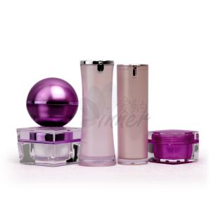 Acrylic Airless Cosmetic Bottles Hot Stamping Printing ISO9001 Certified