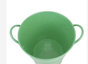 Tinplate Personalized Christmas Buckets 0.23mm Gift Storage Containers